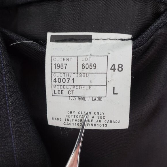 Men's 48 Long  Paul Dione  Grey Wool Suit Coat Jacket - Picture 10 of 11